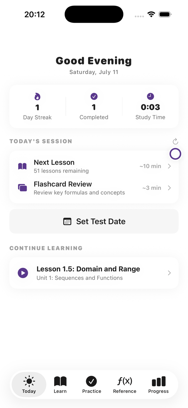 Professional Math Nerd: Today dashboard